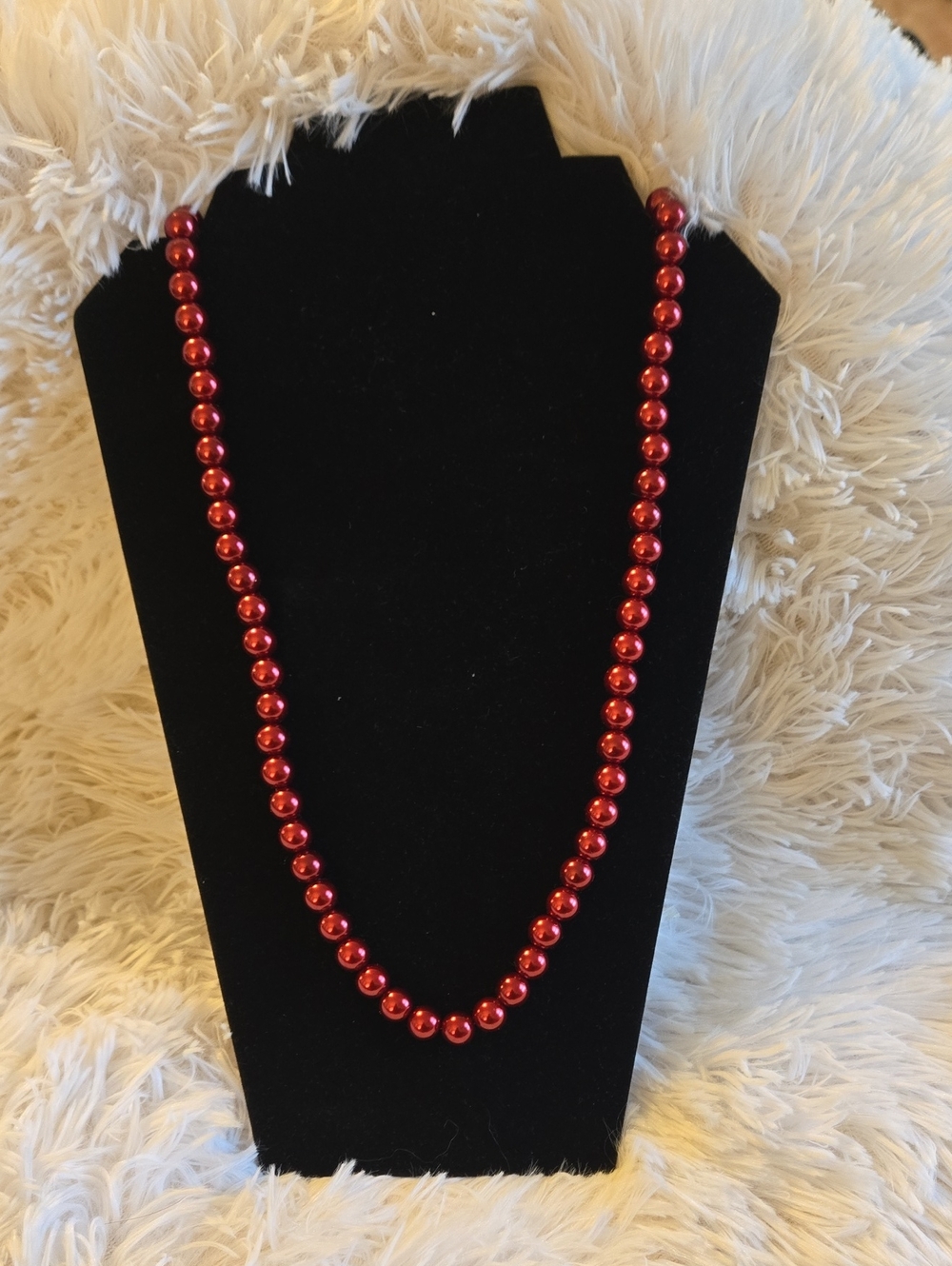 Red Pearl Beaded Necklace - Women Jewelry
